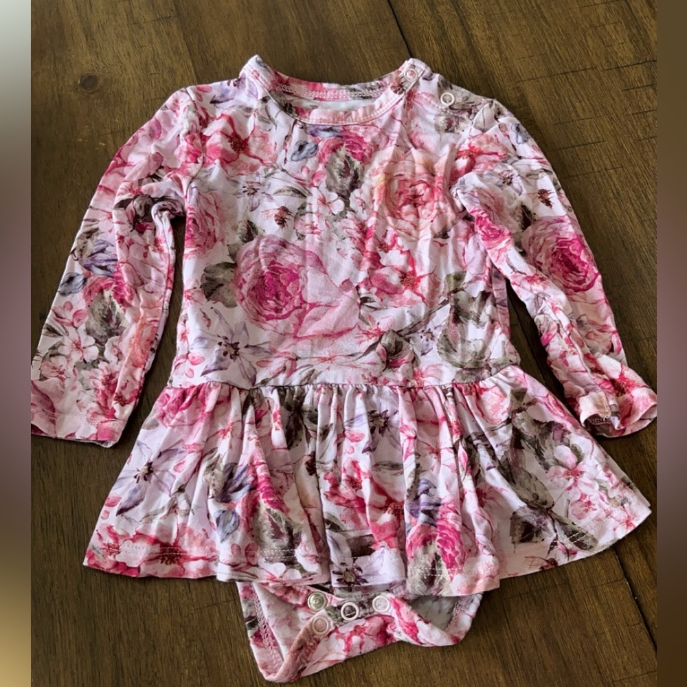 Posh peanut bodysuit twirl dress floral